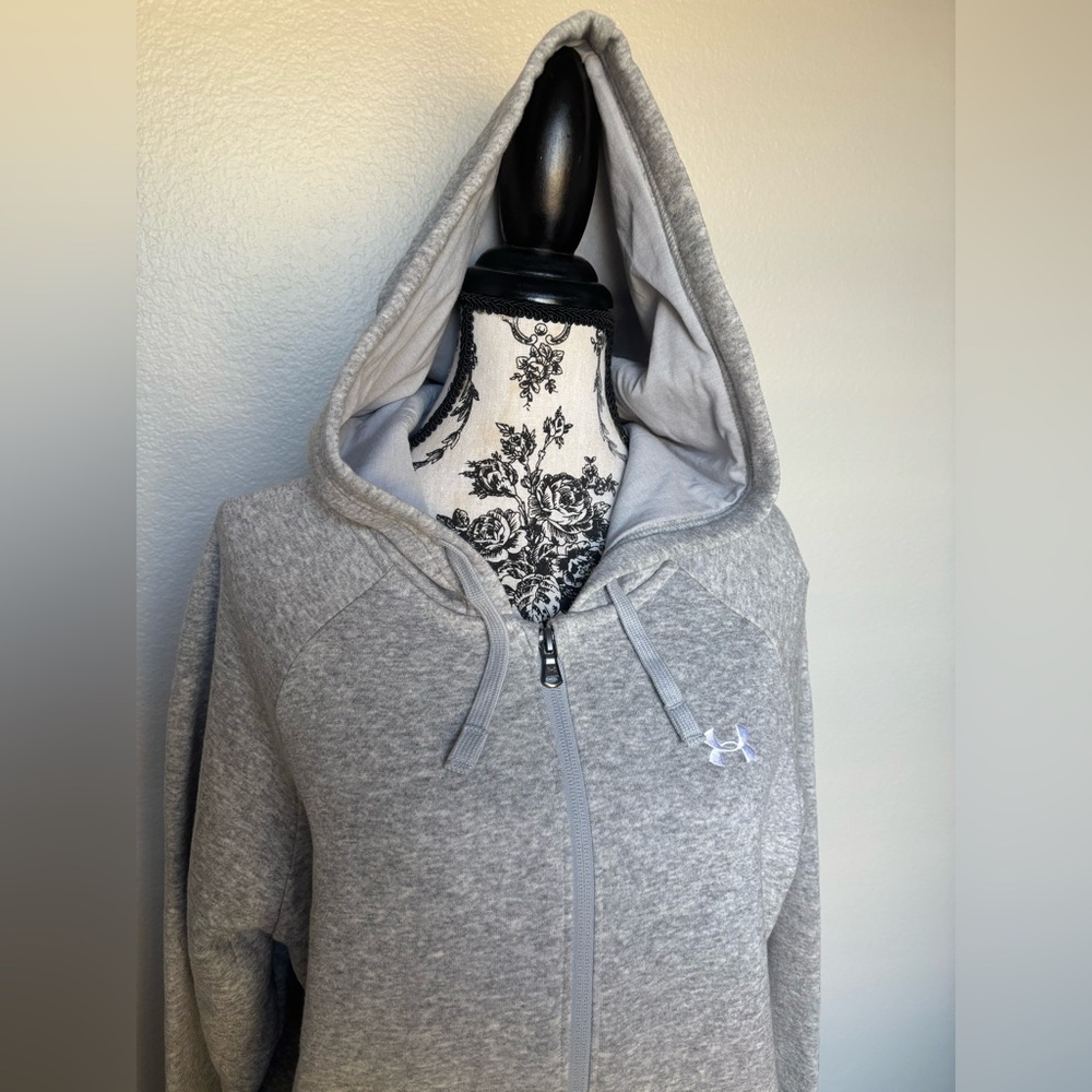 Under Armour Light Gray Full-Zip Hoodie - Picture 3 of 10